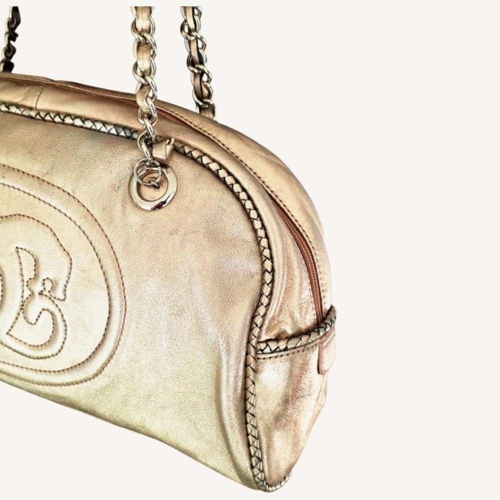 Sharif Gold Embossed Shoulder Bag - Picture 6 of 15